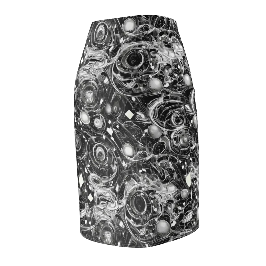 Chrome Whirlpool on Pencil Skirt — Back Side