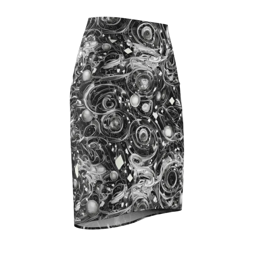 Chrome Whirlpool on Pencil Skirt — Front Side