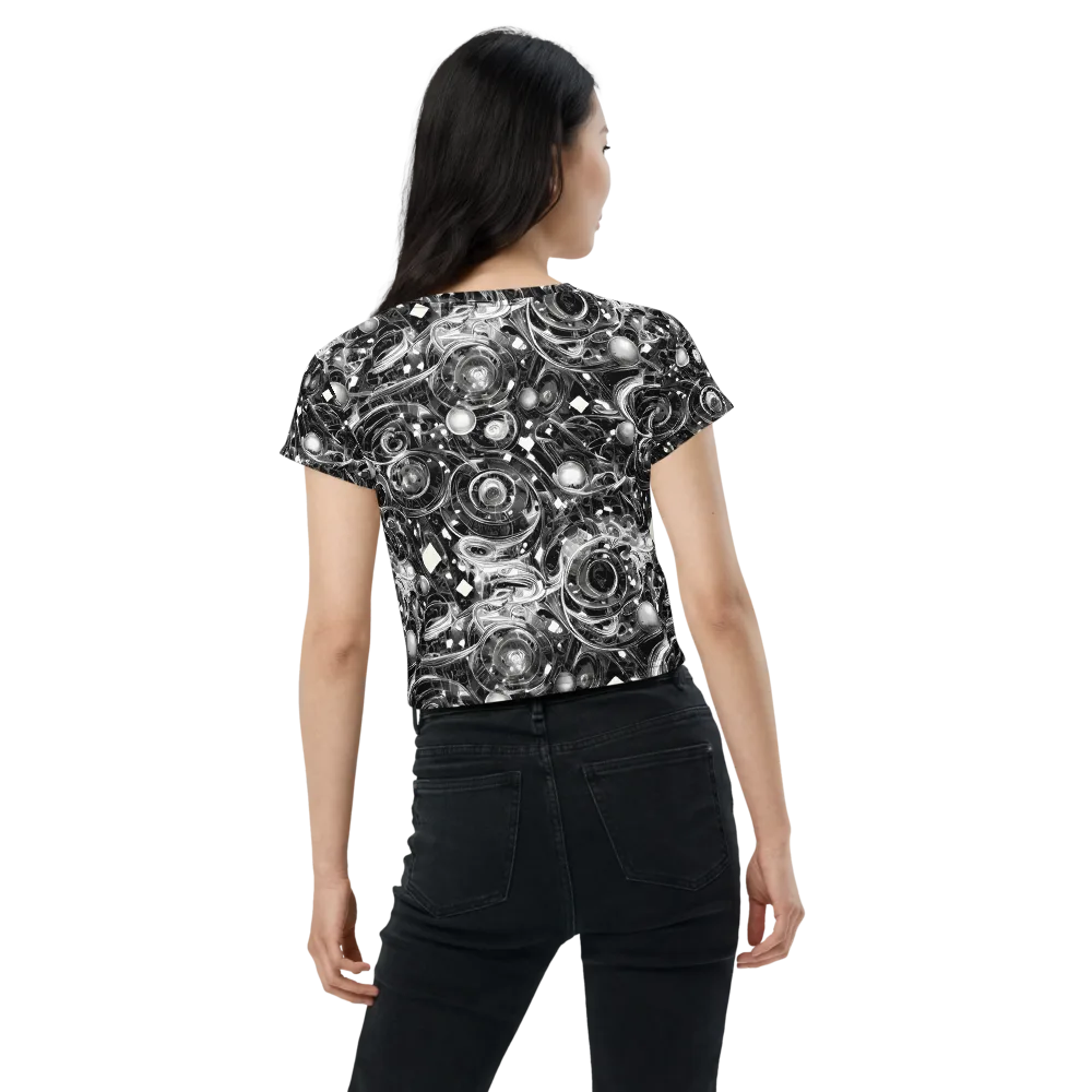 Chrome Whirlpool on Crop Tee — Back