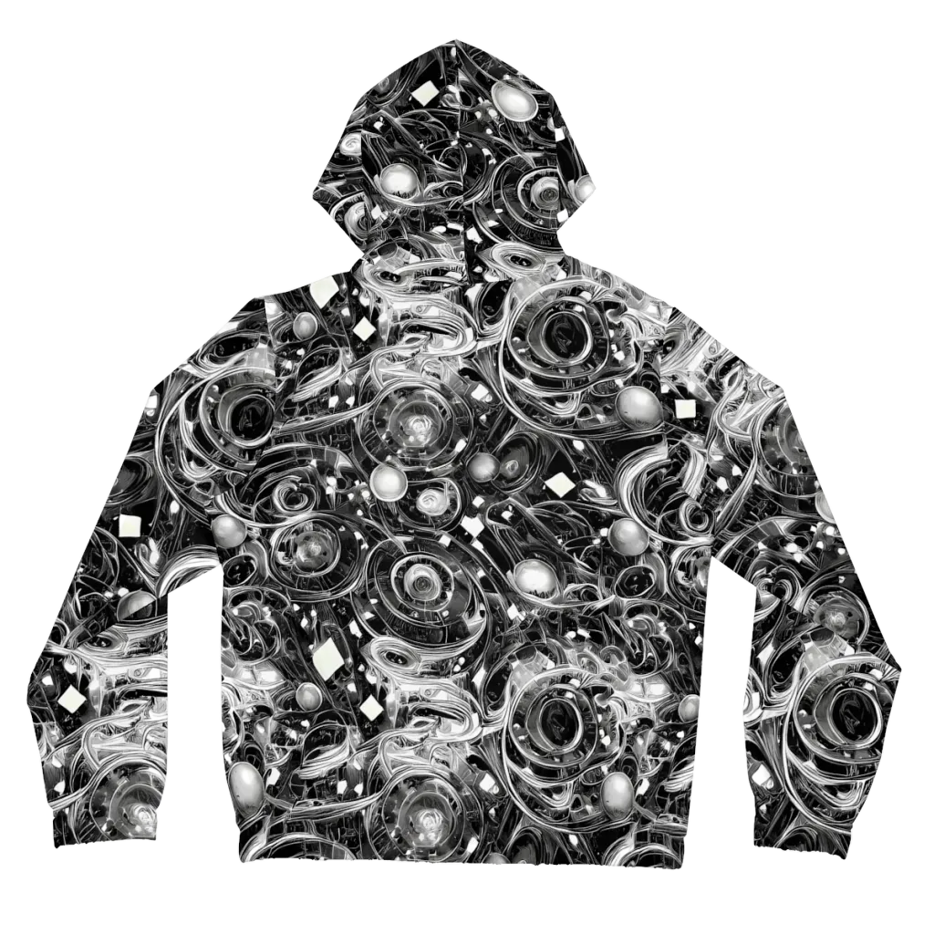 Chrome Whirlpool on Women's Full-Zip Hoodie — Back