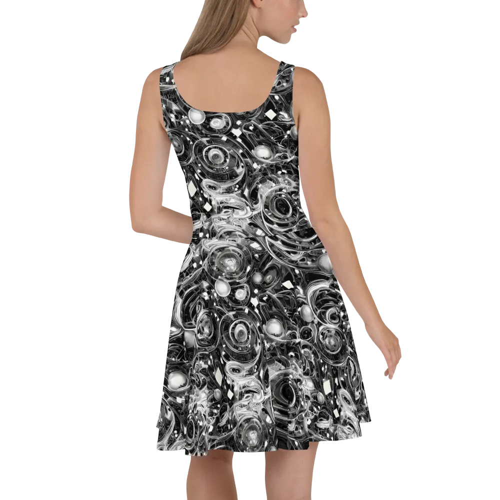 Chrome Whirlpool on Skater Dress — Back