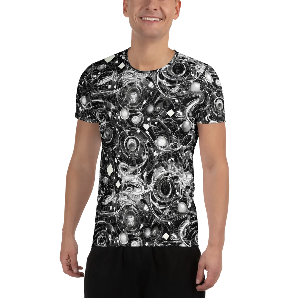 Chrome Whirlpool on Men's Athletic T-Shirt — Front
