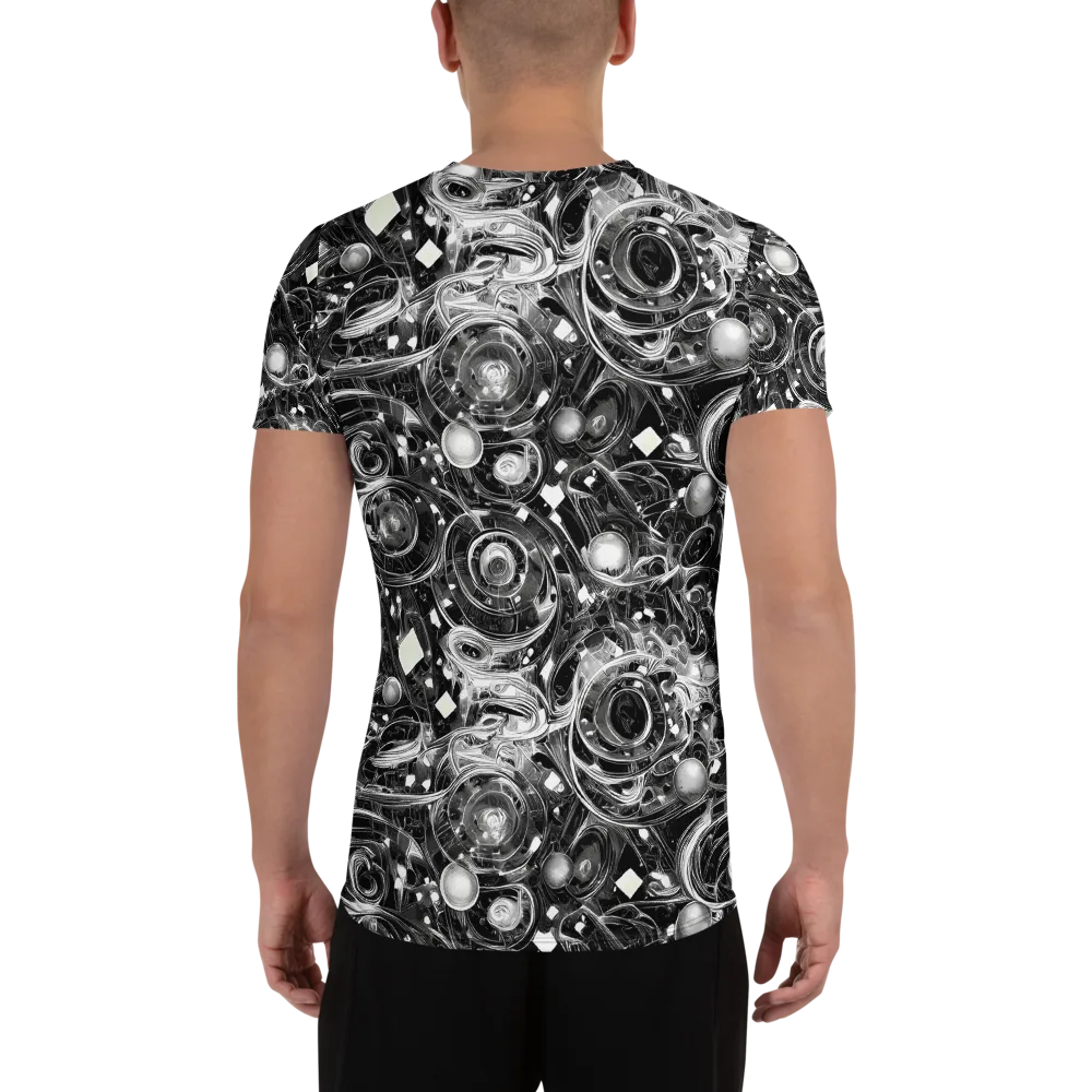 Chrome Whirlpool on Men's Athletic T-Shirt — Back