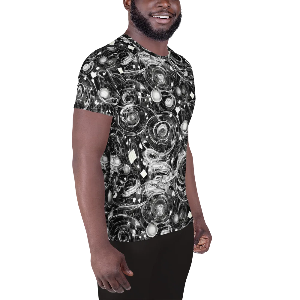 Chrome Whirlpool on Men's Athletic T-Shirt — Right
