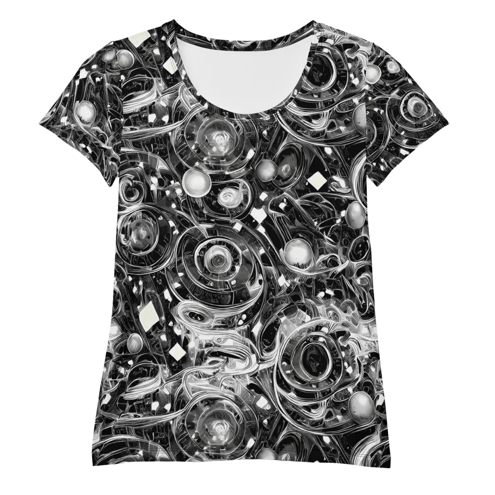 Chrome Whirlpool on Women's Athletic T-Shirt — Front