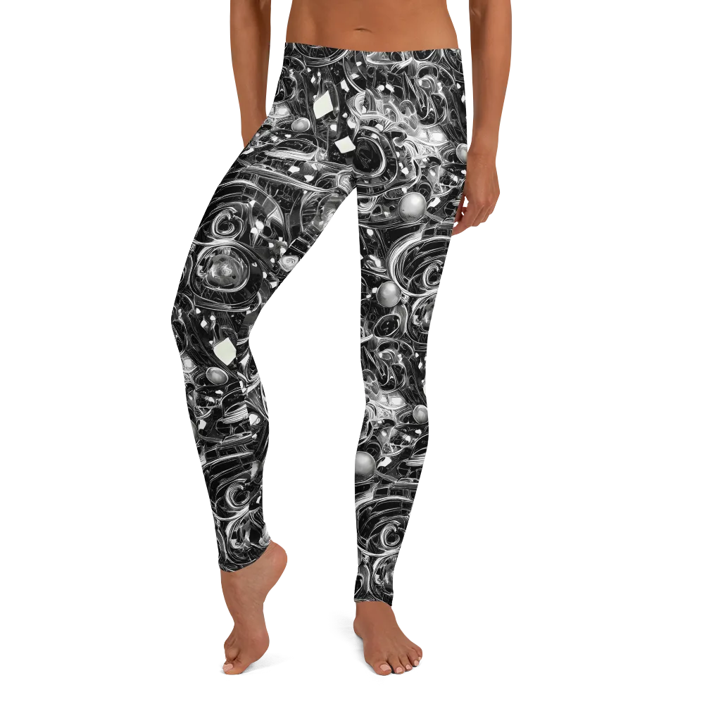Chrome Whirlpool on Leggings — Front