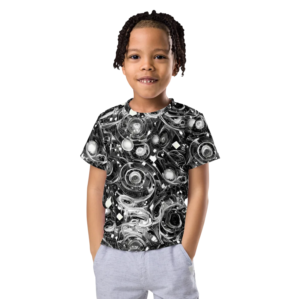 Chrome Whirlpool on Kids Crew Neck T-Shirt — Front