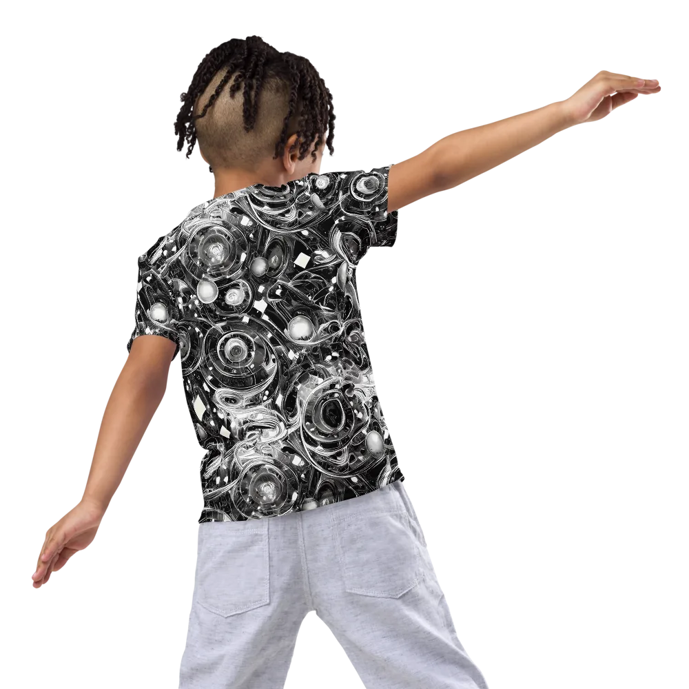 Chrome Whirlpool on Kids Crew Neck T-Shirt — Back