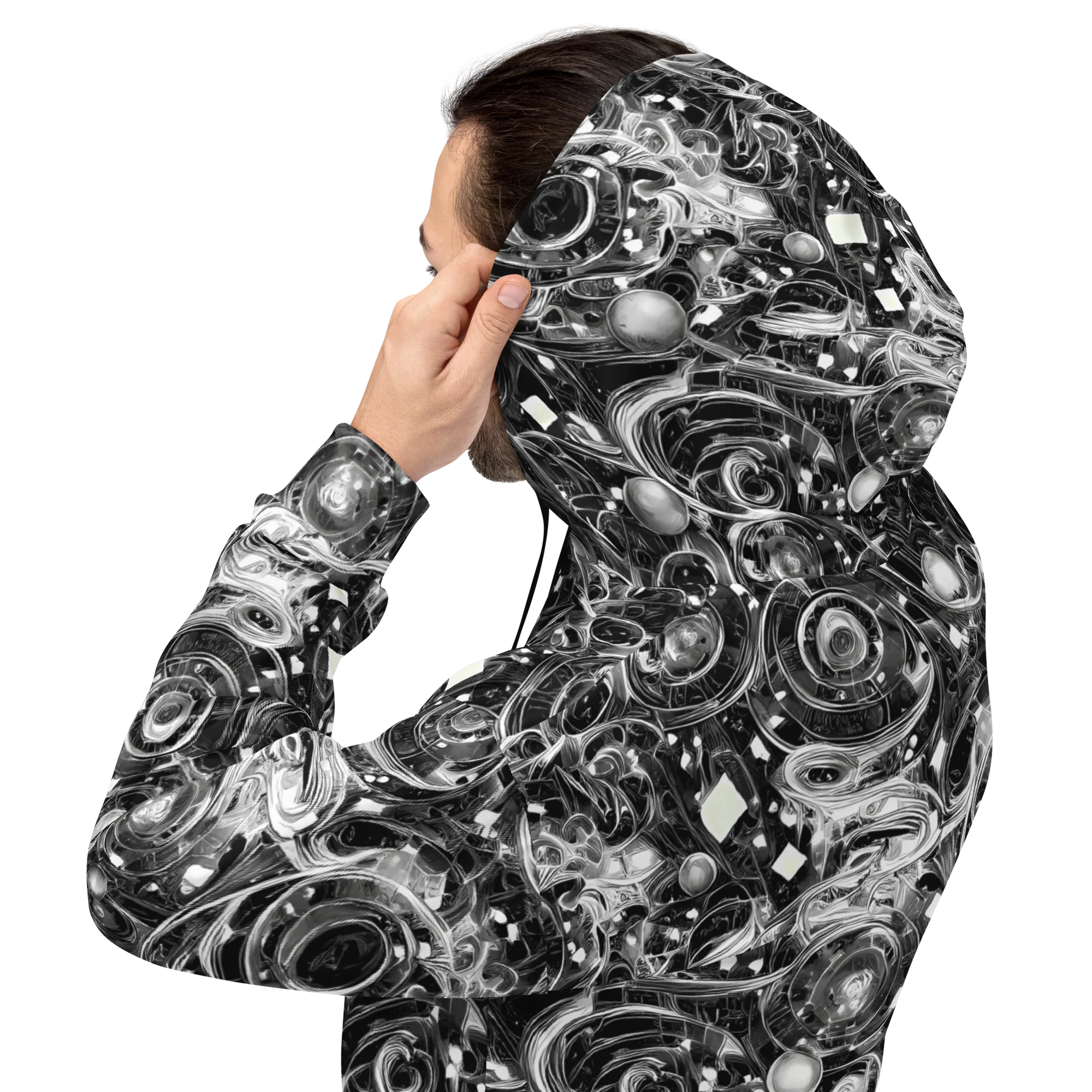 Chrome Whirlpool on Hoodie — Back
