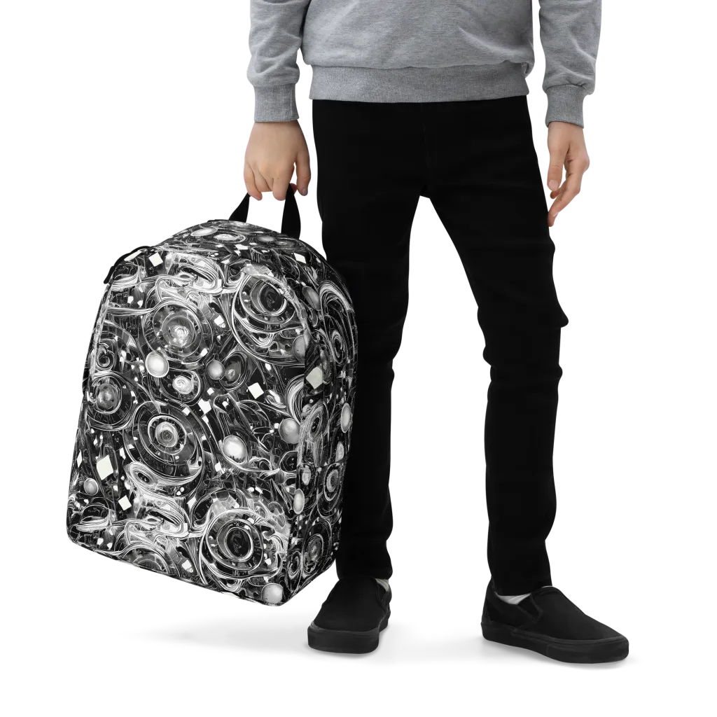 Chrome Whirlpool on Minimalist Backpack — Zoomed-in