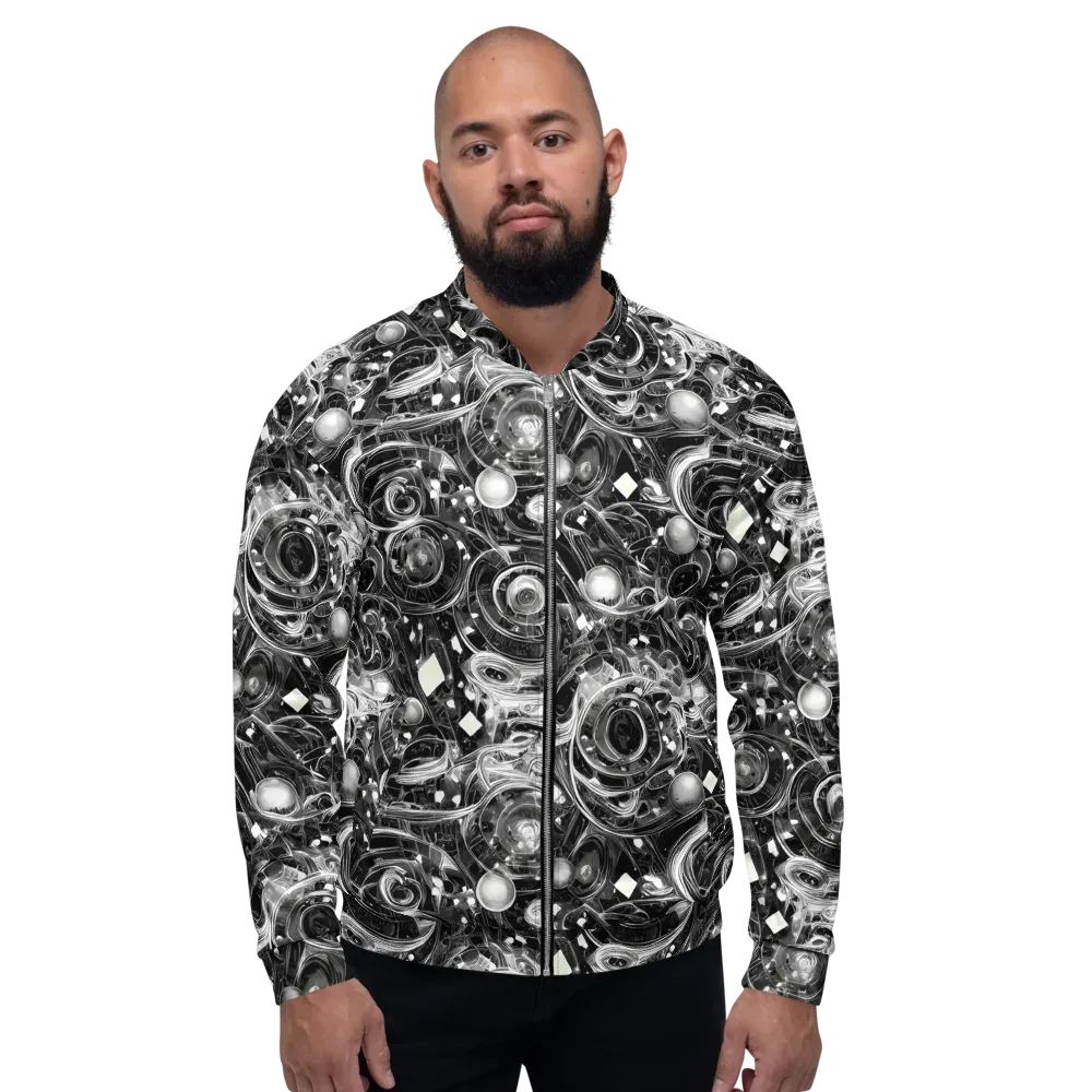 Chrome Whirlpool on Bomber Jacket — Front