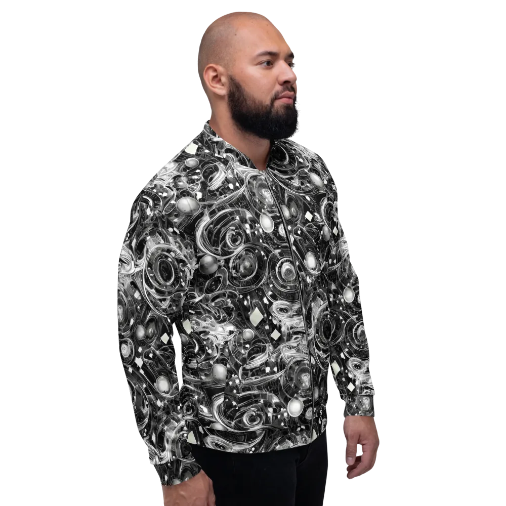 Chrome Whirlpool on Bomber Jacket — Right