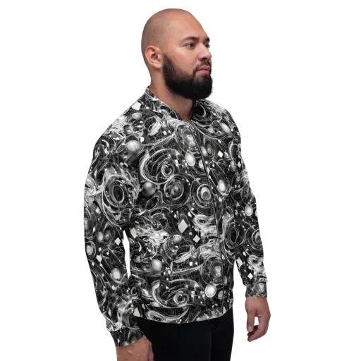 Chrome Whirlpool on a Bomber Jacket