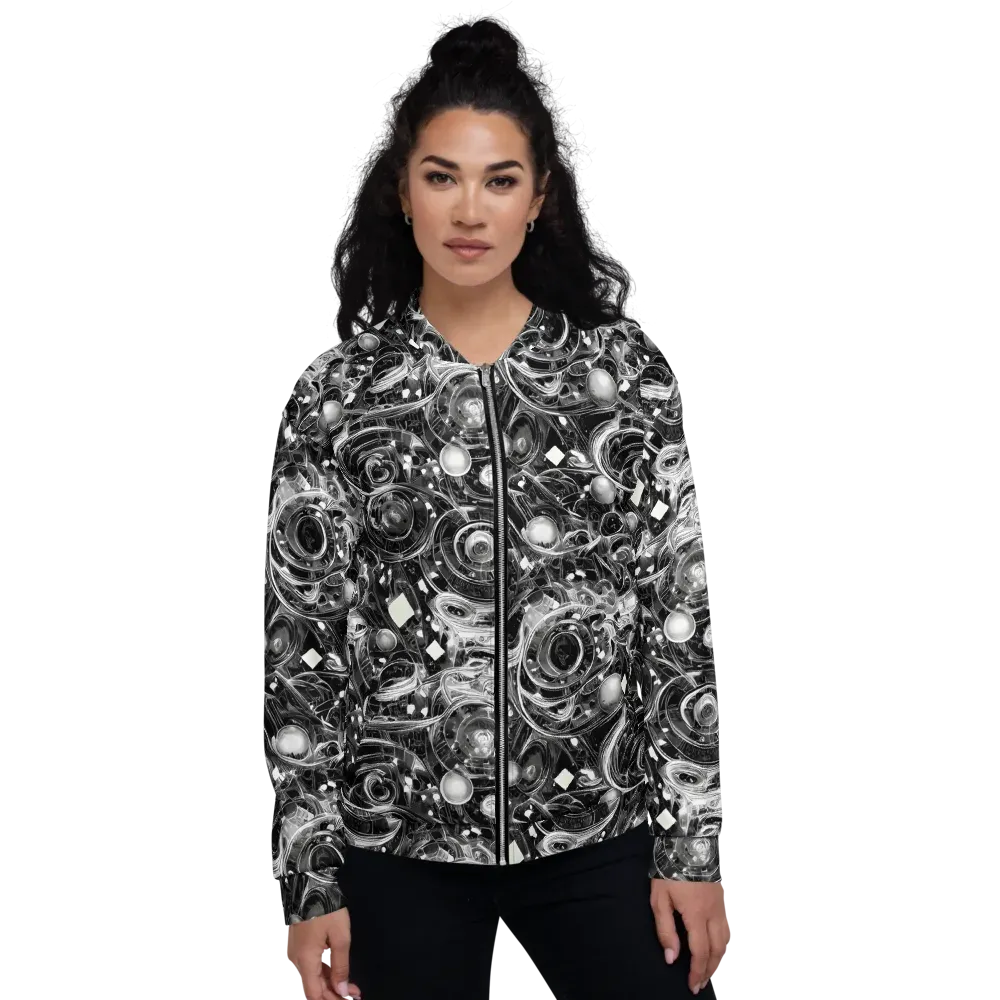 Chrome Whirlpool on Bomber Jacket — Front