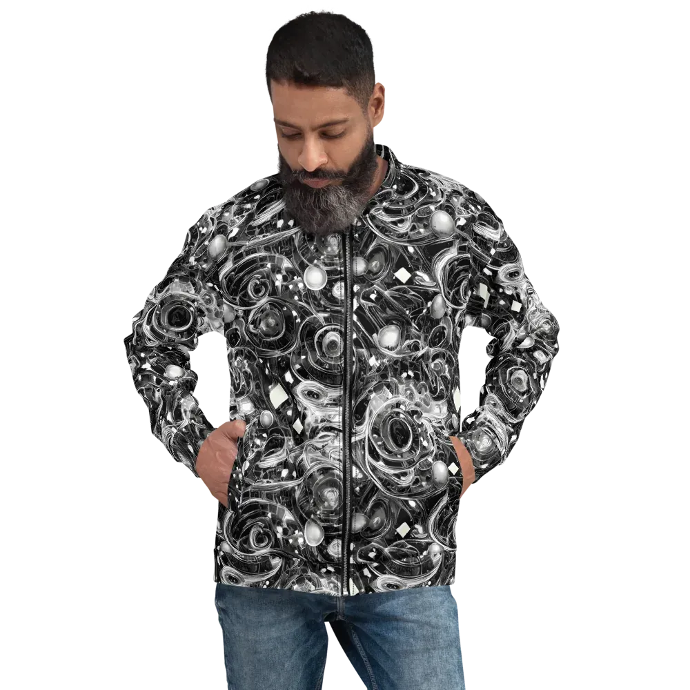 Chrome Whirlpool on Bomber Jacket — Front