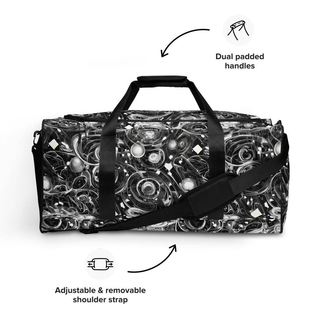 Chrome Whirlpool on Duffle Bag — Front