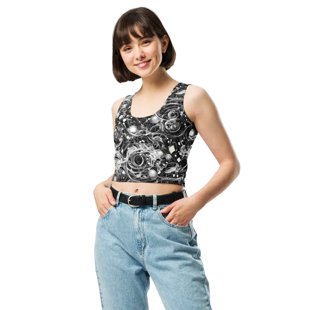 Chrome Whirlpool on Crop Top — Front