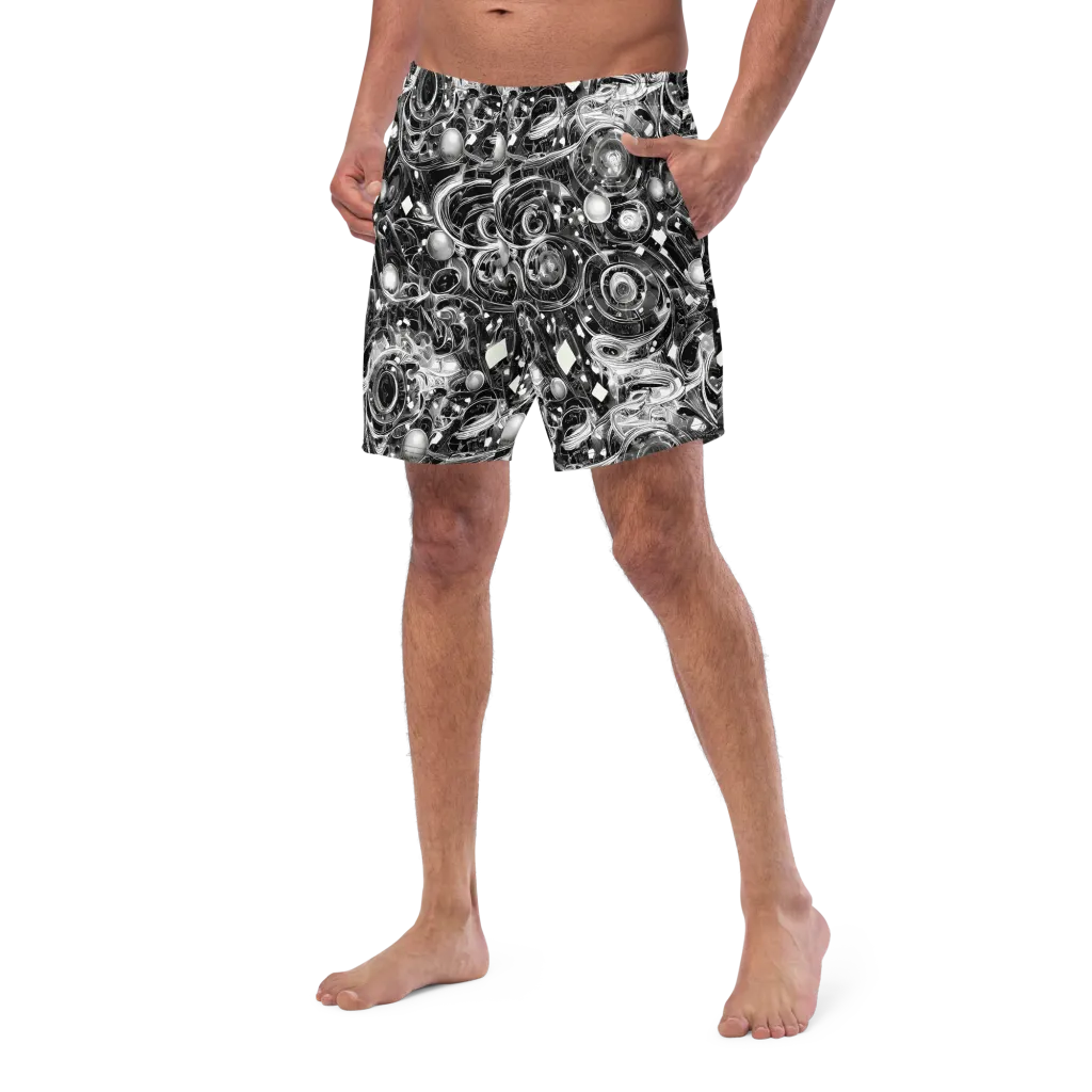Chrome Whirlpool on Swim Trunks — Left Front