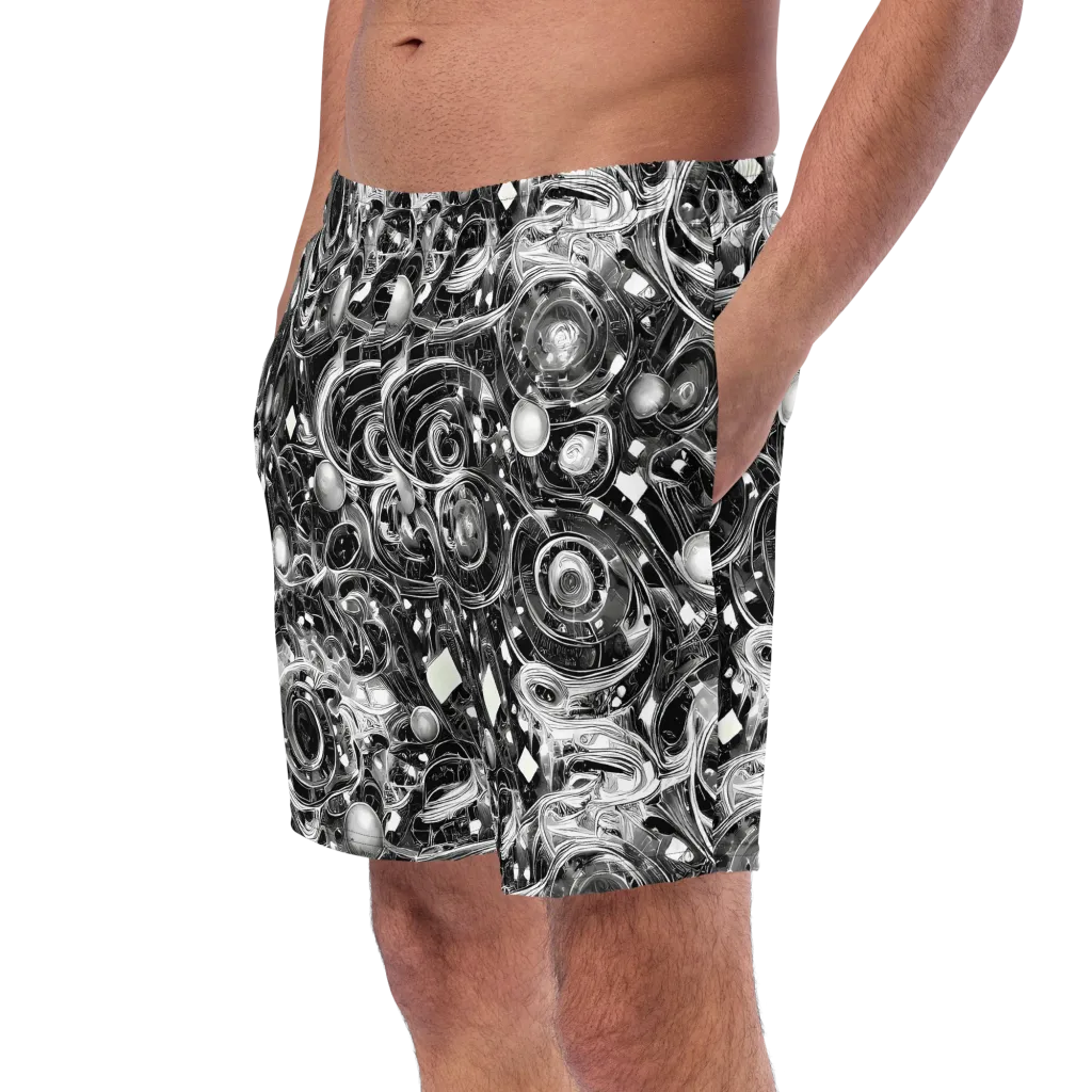 Chrome Whirlpool on Swim Trunks — Left Front