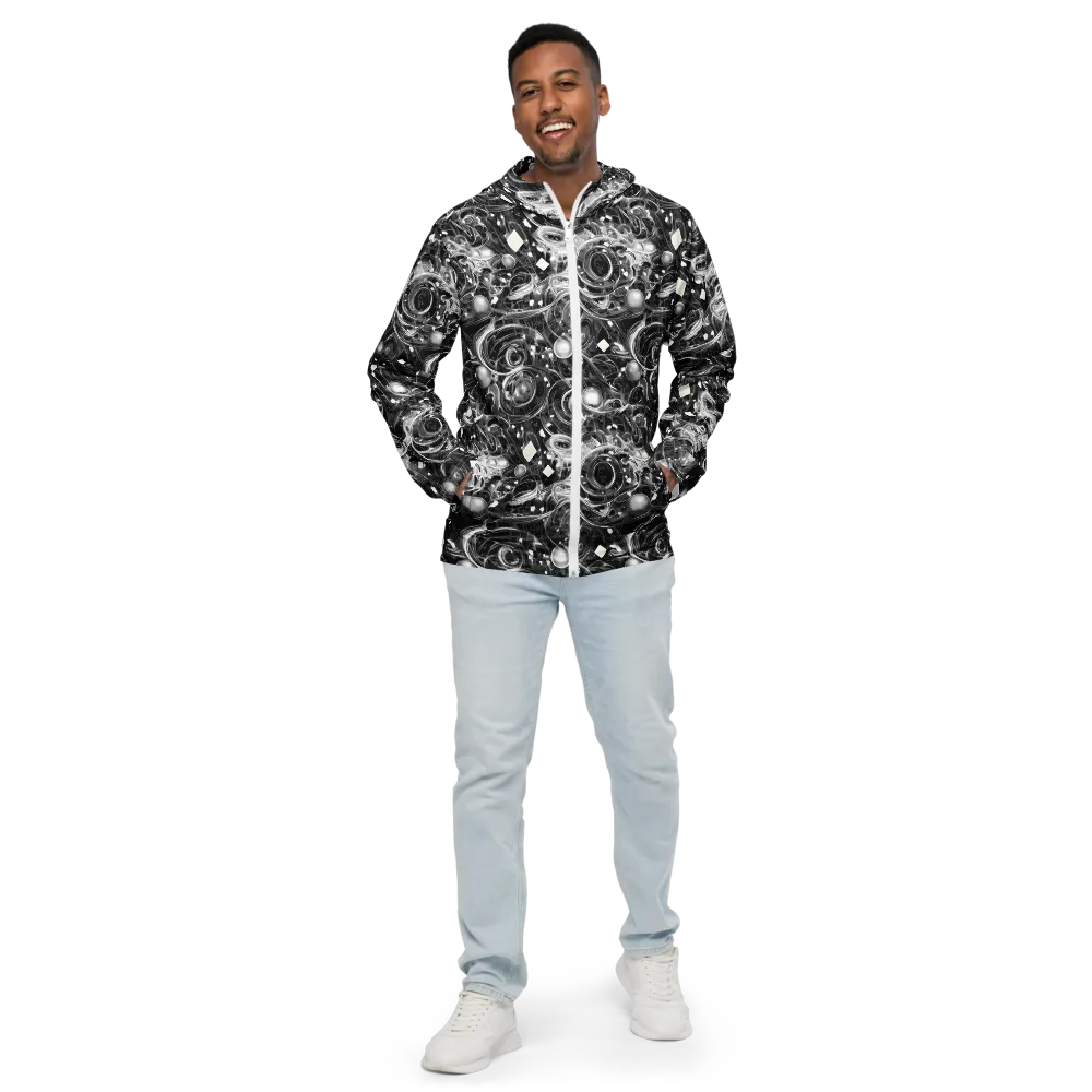Chrome Whirlpool on Men's Windbreaker — Front