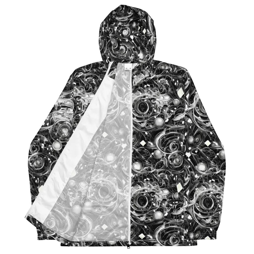 Chrome Whirlpool on Men's Windbreaker — Front