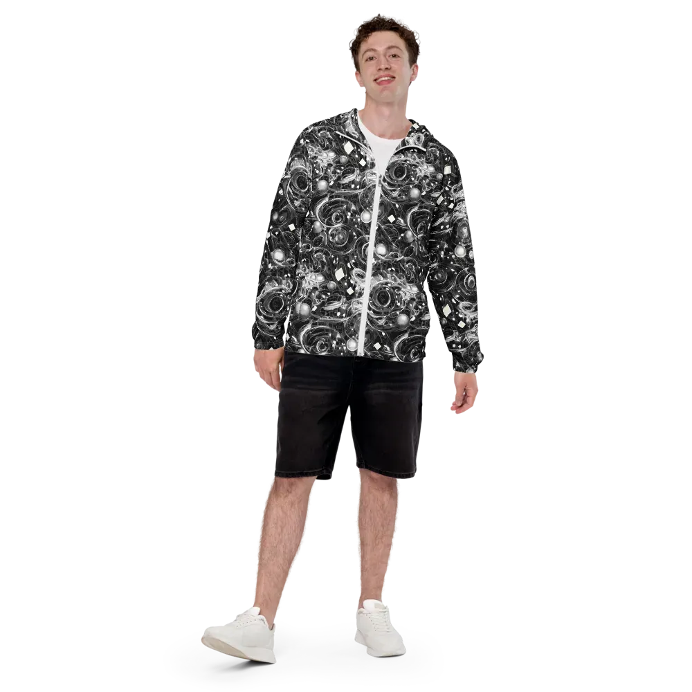 Chrome Whirlpool on Men's Windbreaker — Front
