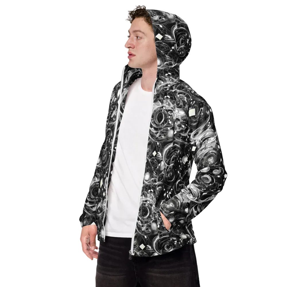 Chrome Whirlpool on Men's Windbreaker — Left Front