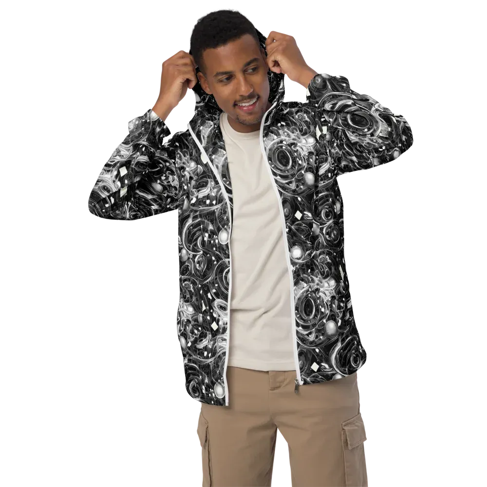 Chrome Whirlpool on Men's Windbreaker — Front