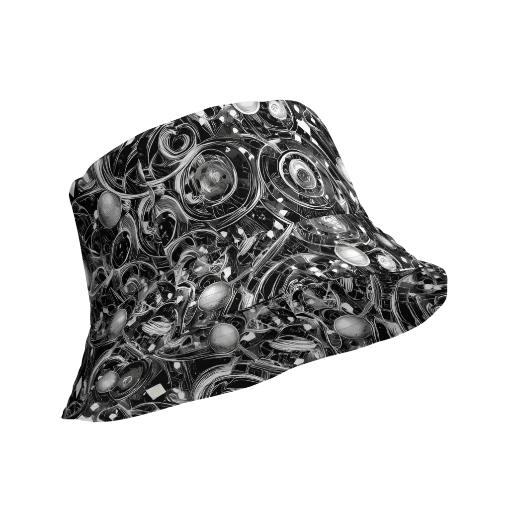 Chrome Whirlpool on Reversible Bucket Hat — Product details Outside