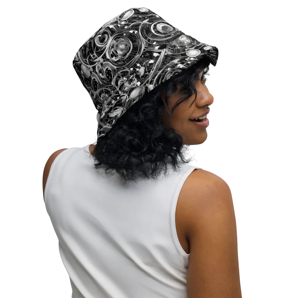 Chrome Whirlpool on Reversible Bucket Hat — Right Outside