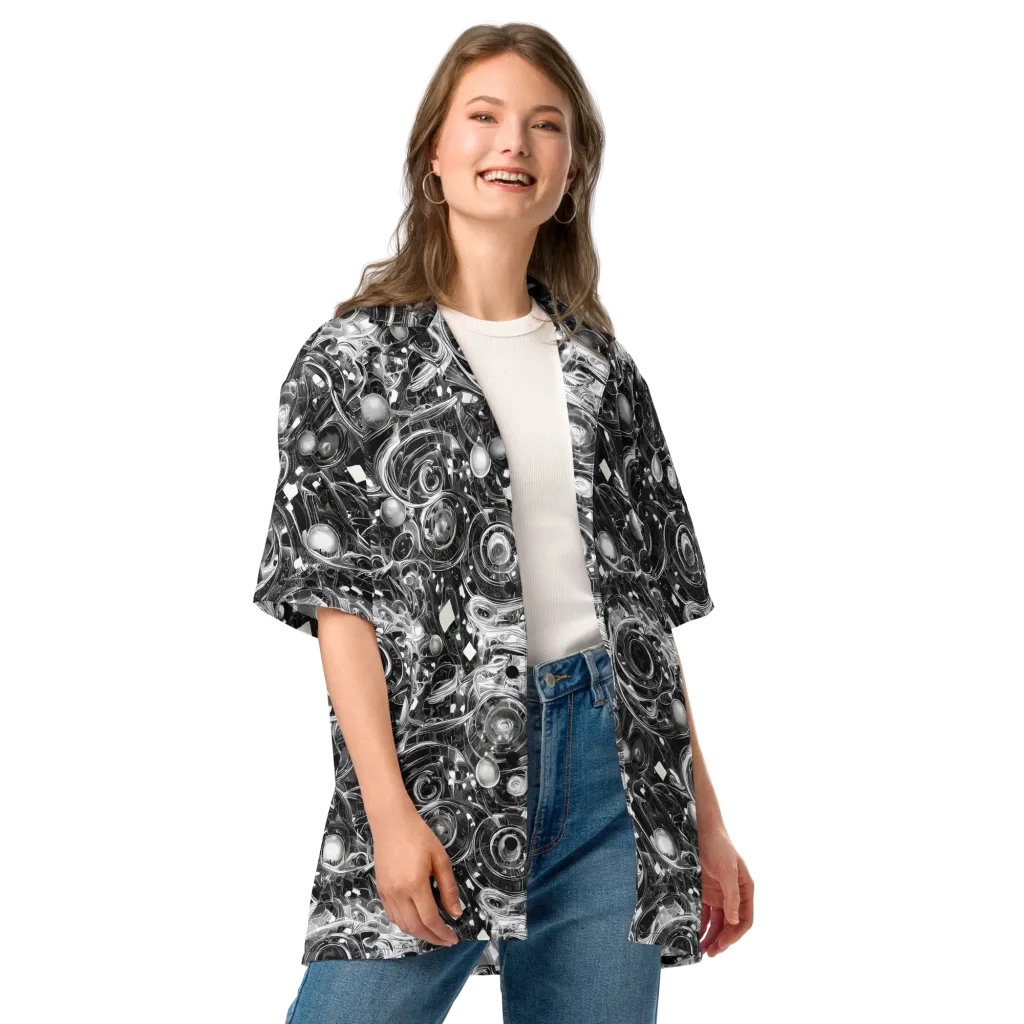 Chrome Whirlpool on Button Shirt — Front