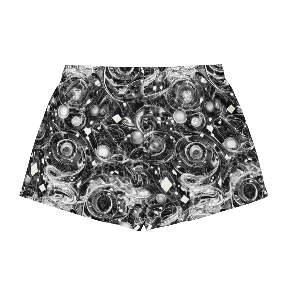 Chrome Whirlpool on Women's Pajama Shorts — Back