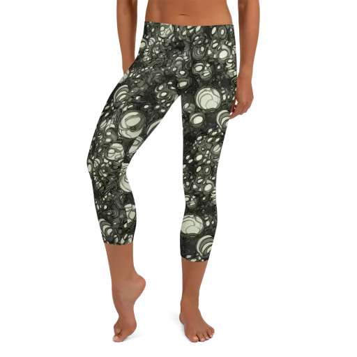 Cellular Noir on a Capri Leggings