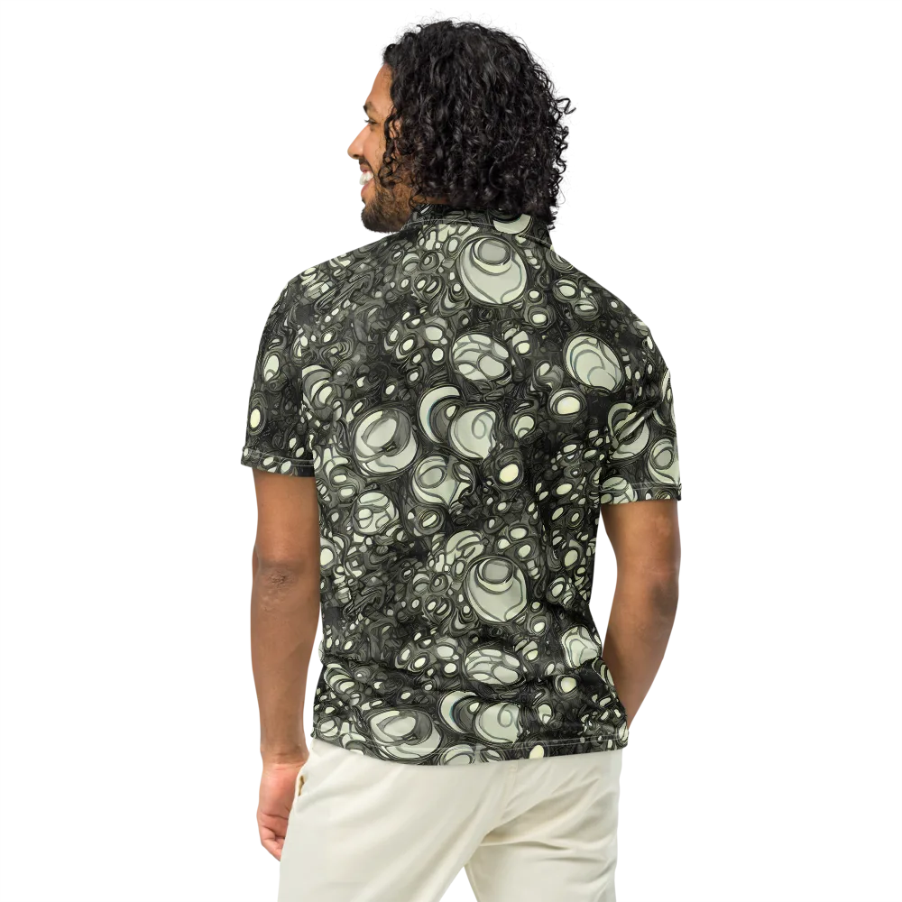 Cellular Noir on Men's Slim Fit Polo Shirt — Back