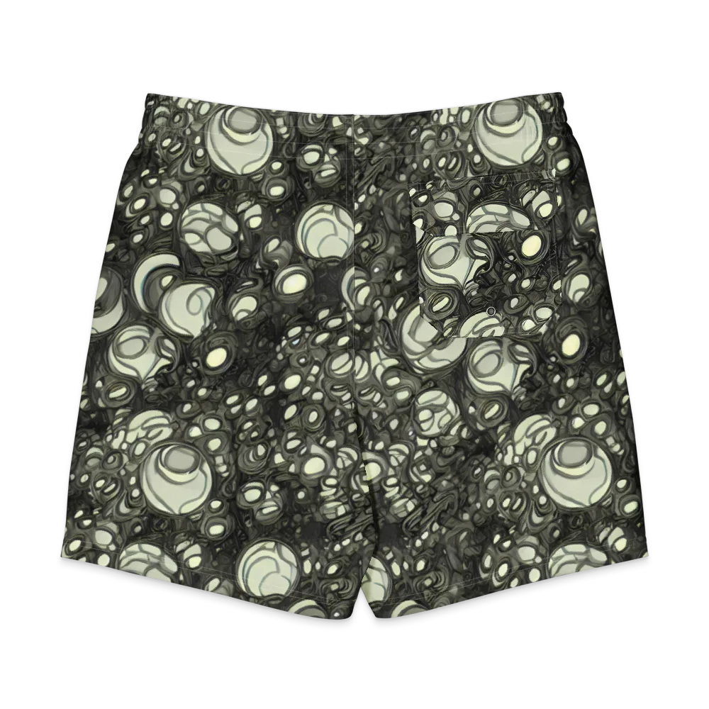 Cellular Noir on Men's Board Shorts — Back