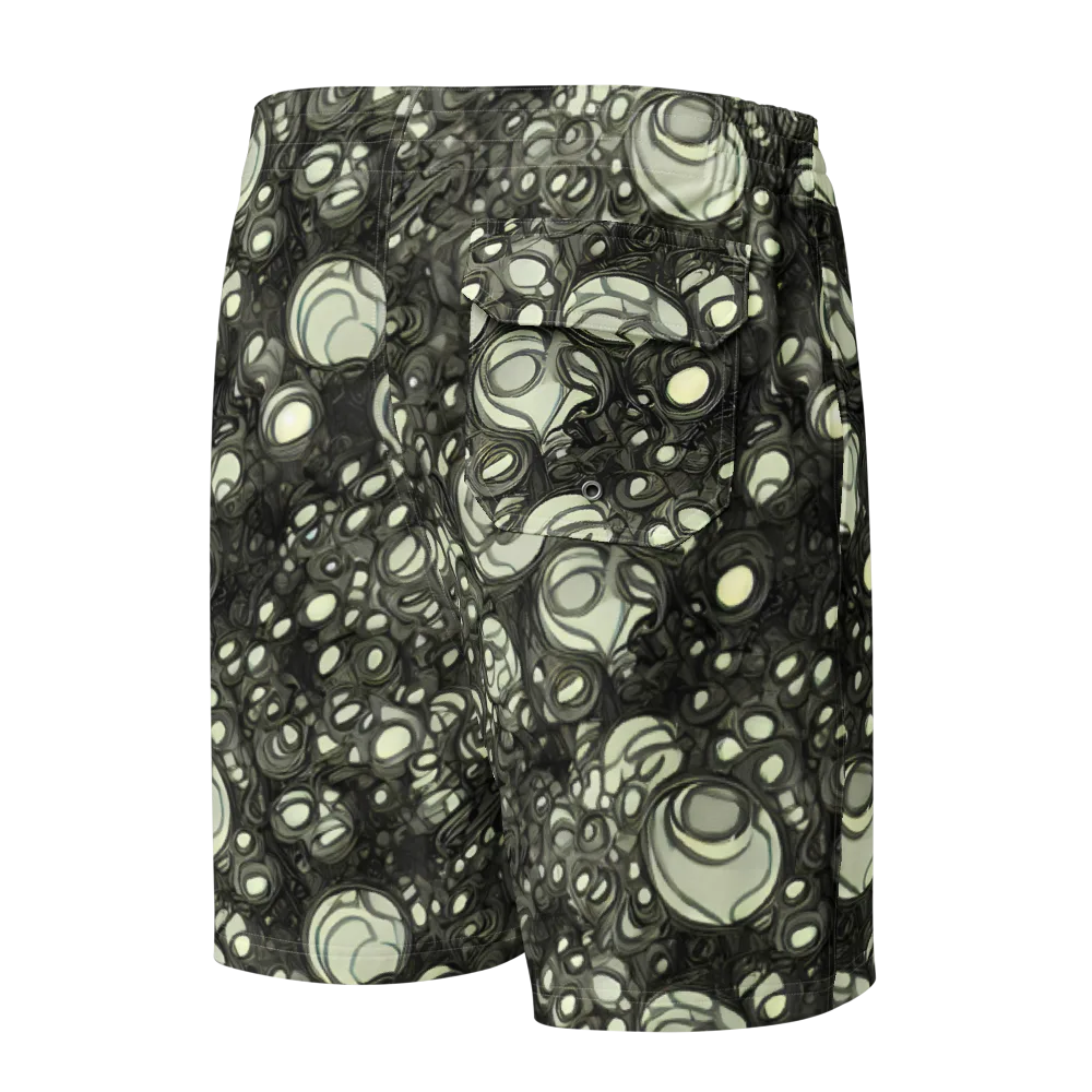 Cellular Noir on Men's Board Shorts — Back