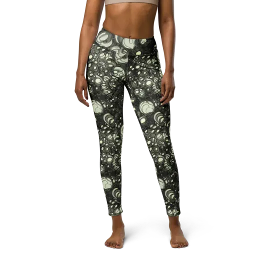 Cellular Noir on a Yoga Leggings