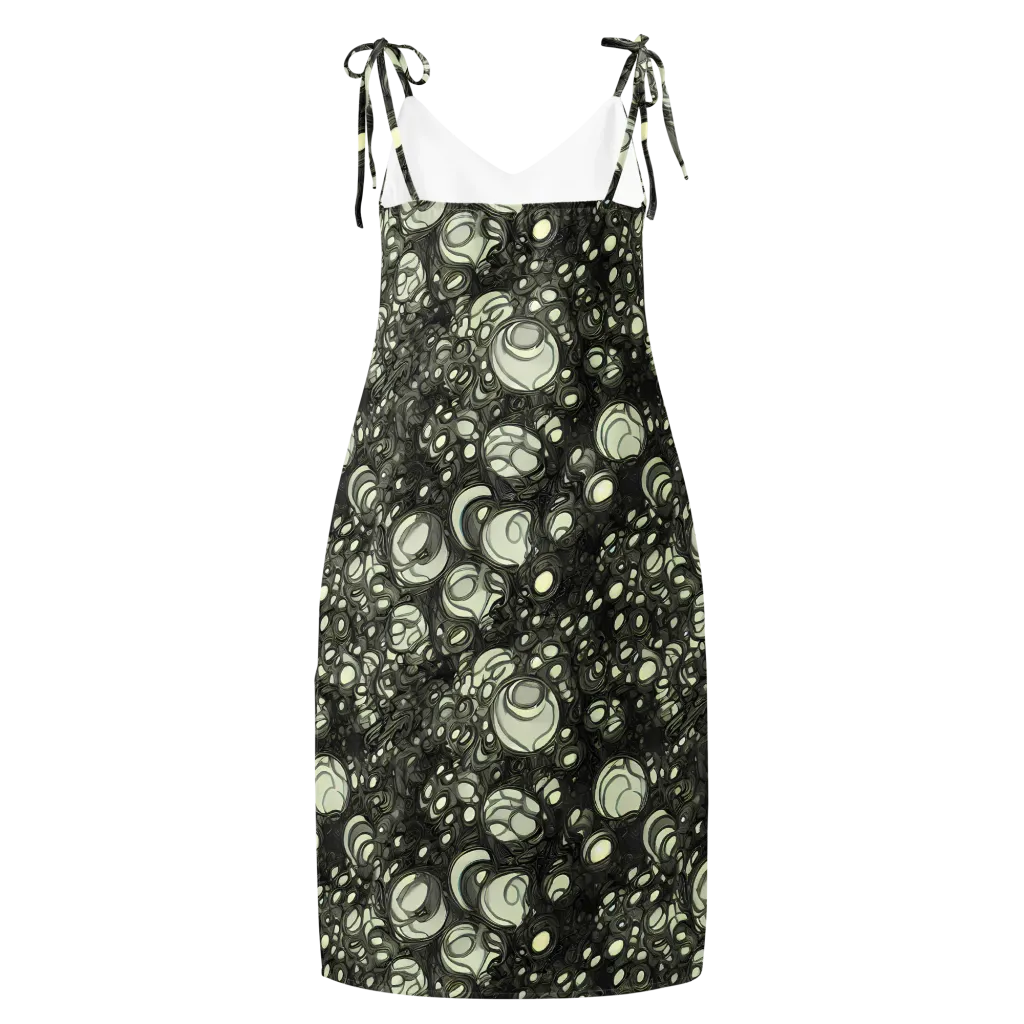 Cellular Noir on Slip Dress — Back