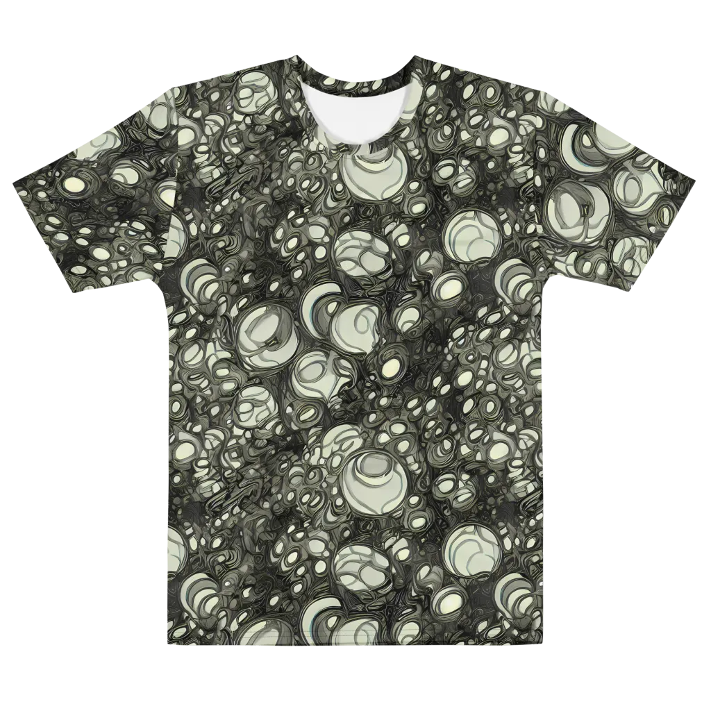 Cellular Noir on Men's Cotton Crew Neck T-Shirt — Front