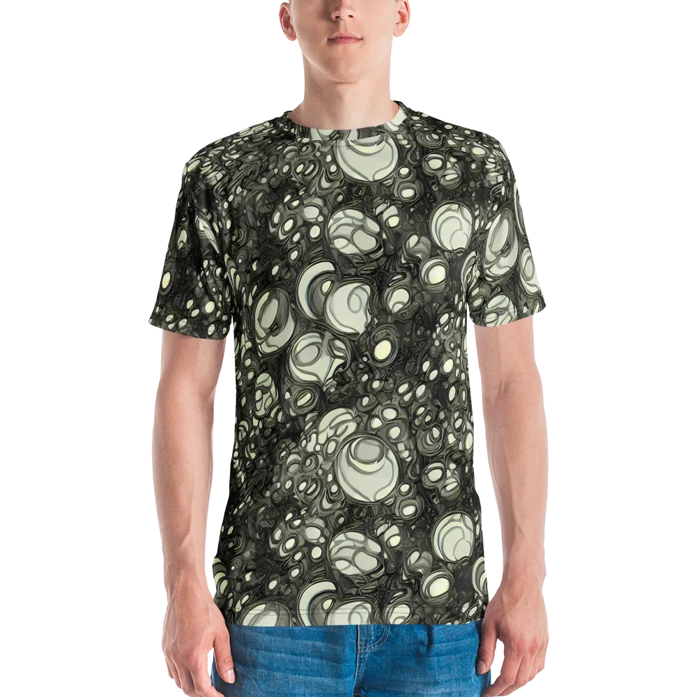 Cellular Noir on Men's Crew Neck T-Shirt — Front