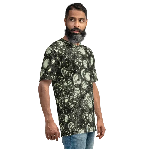 Cellular Noir on a Men's Crew Neck T-Shirt