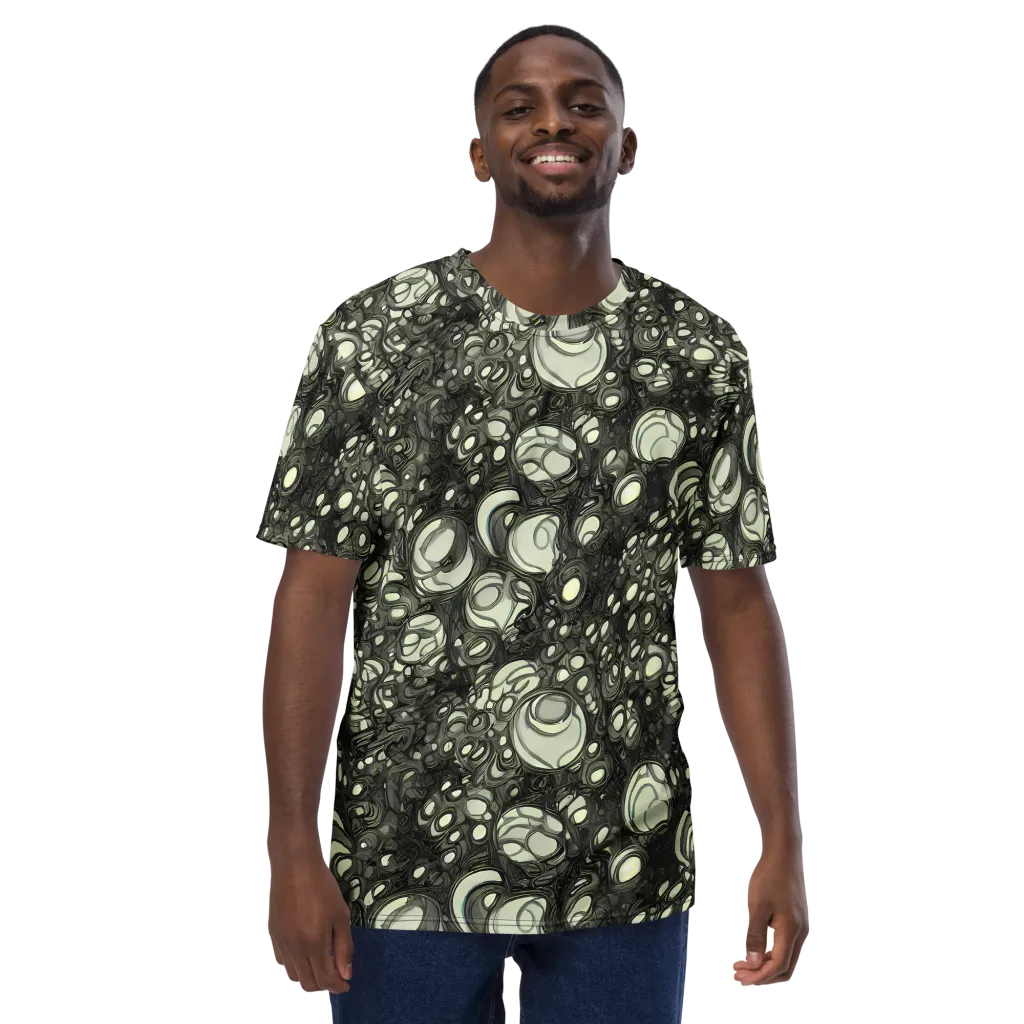 Cellular Noir on Men's Crew Neck T-Shirt — Front