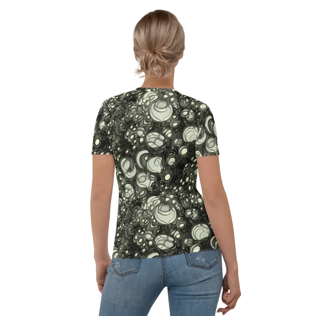 Cellular Noir on Women's Crew Neck T-Shirt — Back