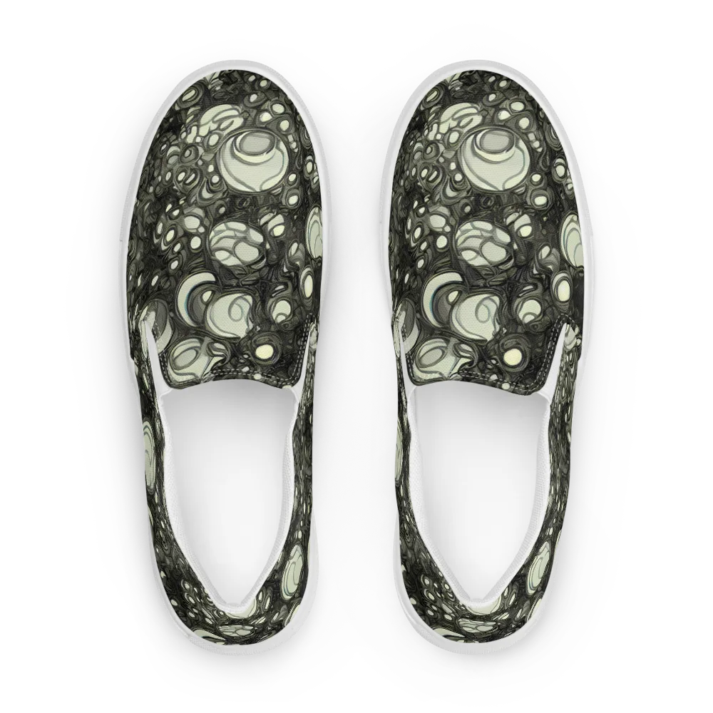 Cellular Noir on Men's Slip-On Canvas Shoes — Front