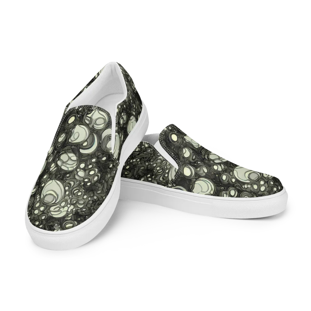 Cellular Noir on Men's Slip-On Canvas Shoes — Left Front
