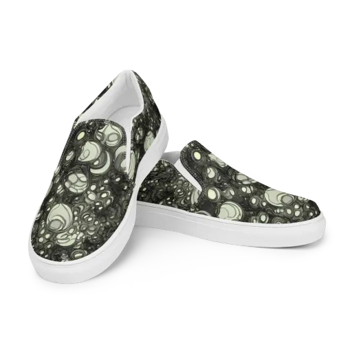 Cellular Noir on a Men's Slip-On Canvas Shoes