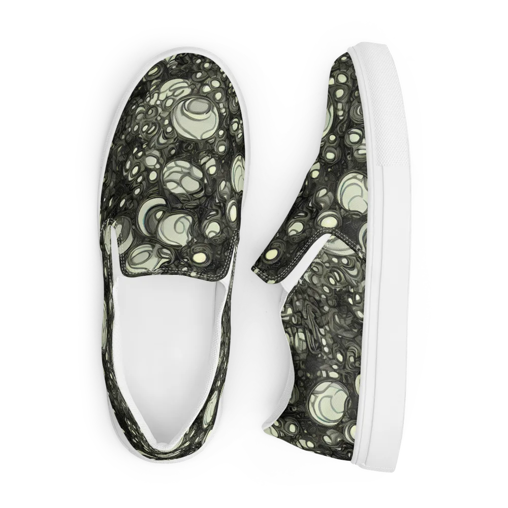 Cellular Noir on Men's Slip-On Canvas Shoes — Front