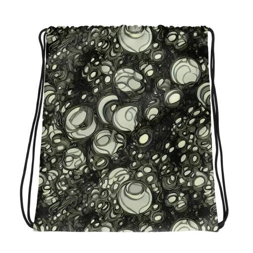 Cellular Noir on a Drawstring Bag