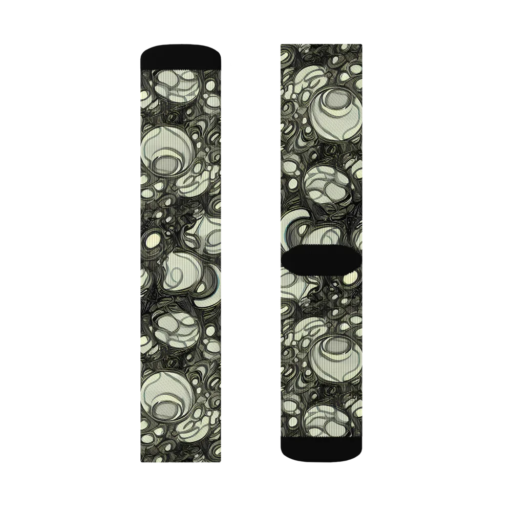 Cellular Noir on Socks — Left Sock