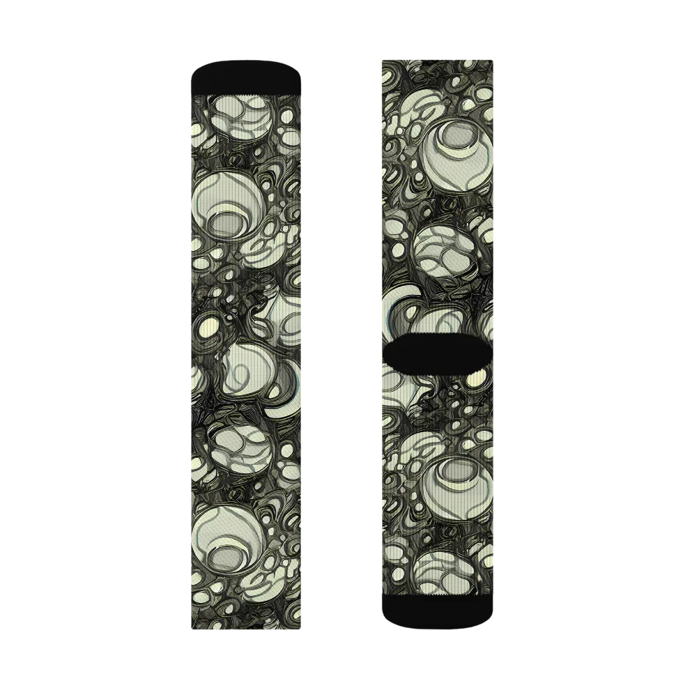 Cellular Noir on Socks — Right Sock